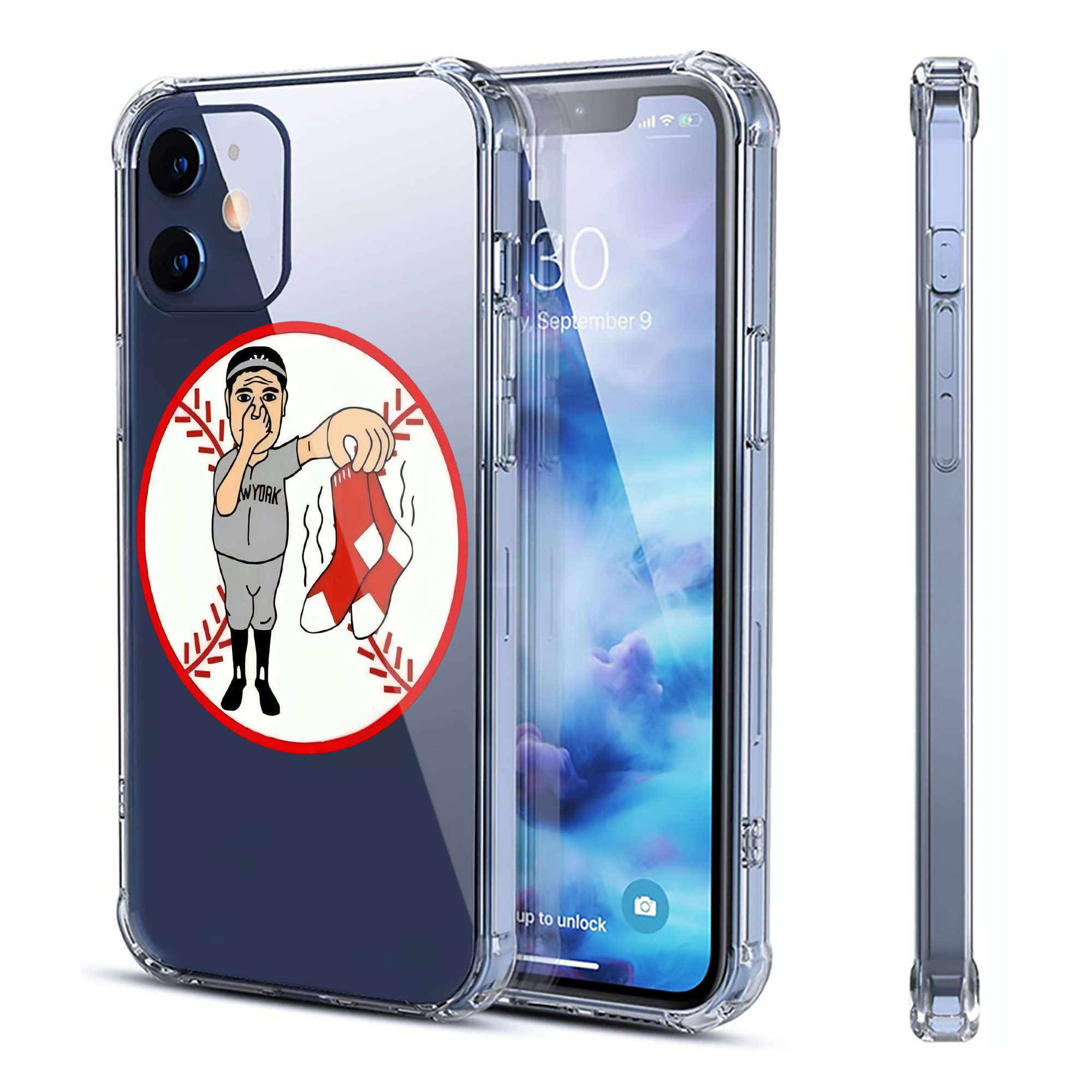 New York Yankees Duty Red Sox Clear IPhone 12 Case – Soft TPU With UV Print – Enhanced Drop Protection, Precise Fit, Anti-Fingerprint, Customizable Design, Scratch-Resistant, Yellow-Resistant